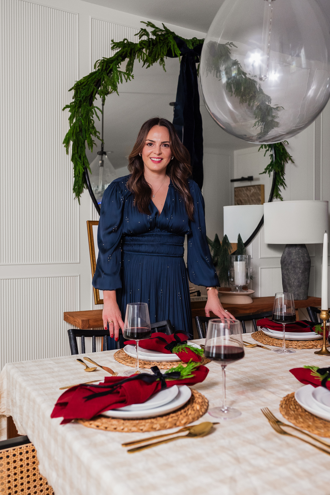 Ideas for a holiday tablescape with NJ interior designer Cara Shahbandi in