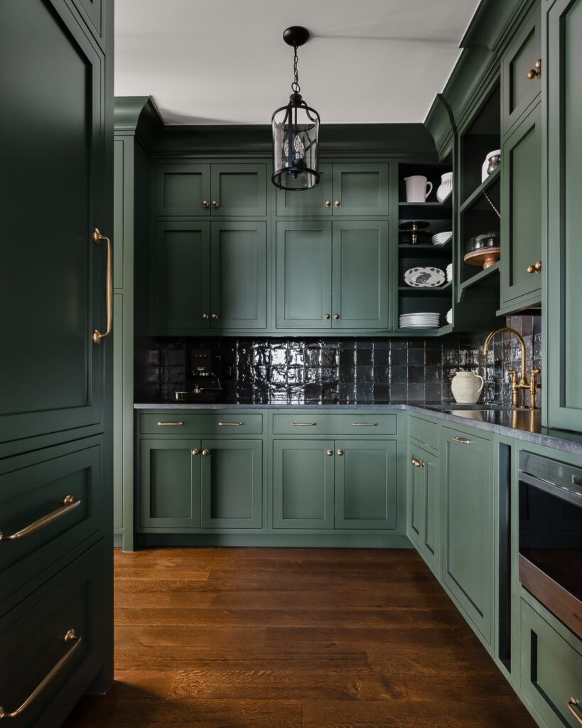 Luxury Kitchen Design, luxurious kitchen, colorful cabinetry, textured backsplash, and functionality with Town & Country Design by Tori Sikkema Photography