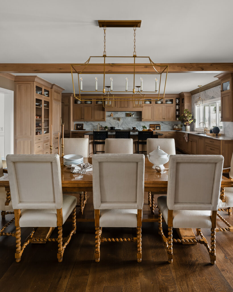 Luxury Kitchen Design, dining room, statement chairs, and functionality with Town & Country Design by Tori Sikkema Photography