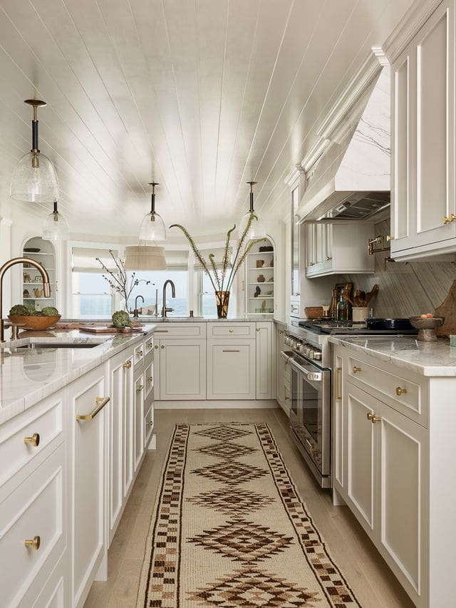Editorial interior photograph of a coastal living space emphasizing texture and light